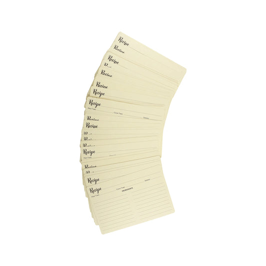 50-Count Recipe Card Refills Pack, featuring lined, double-sided heavyweight matte cards for preserving recipes