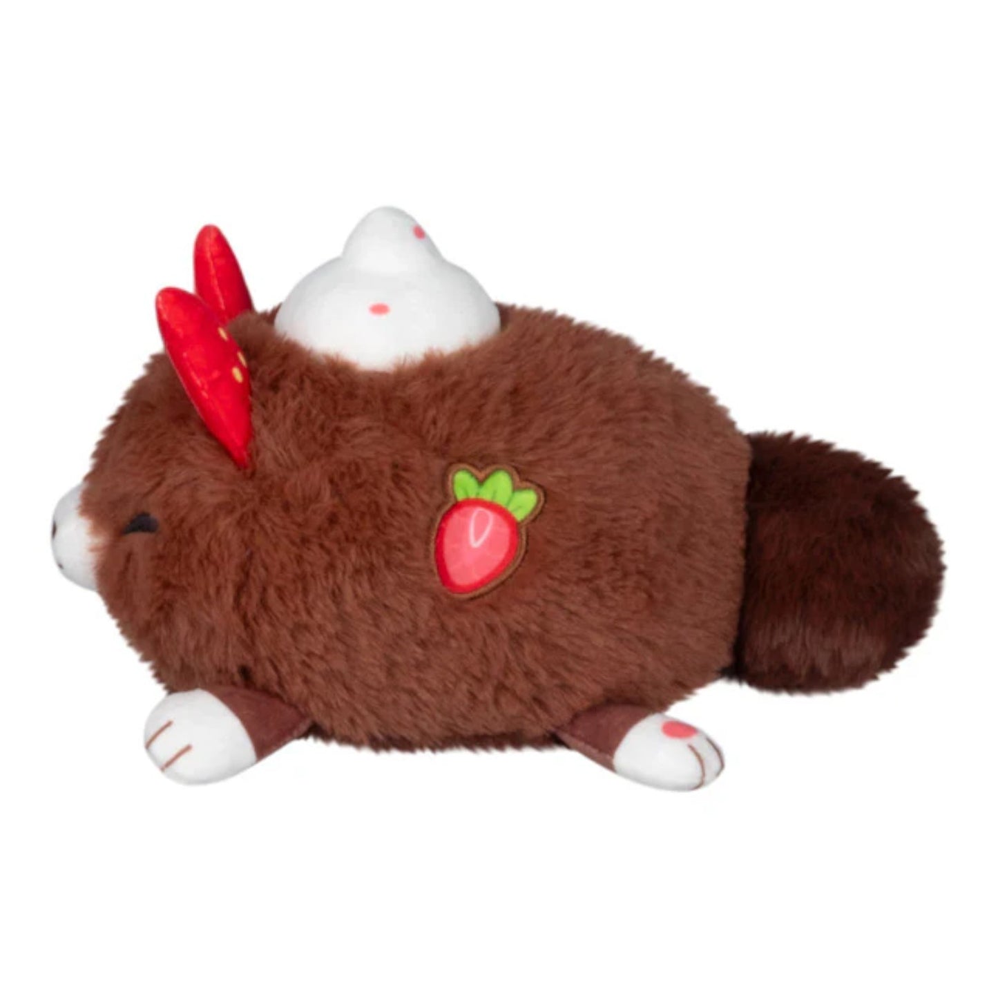 Squishable Cocoa Kitsune plush with chocolate-colored fur side