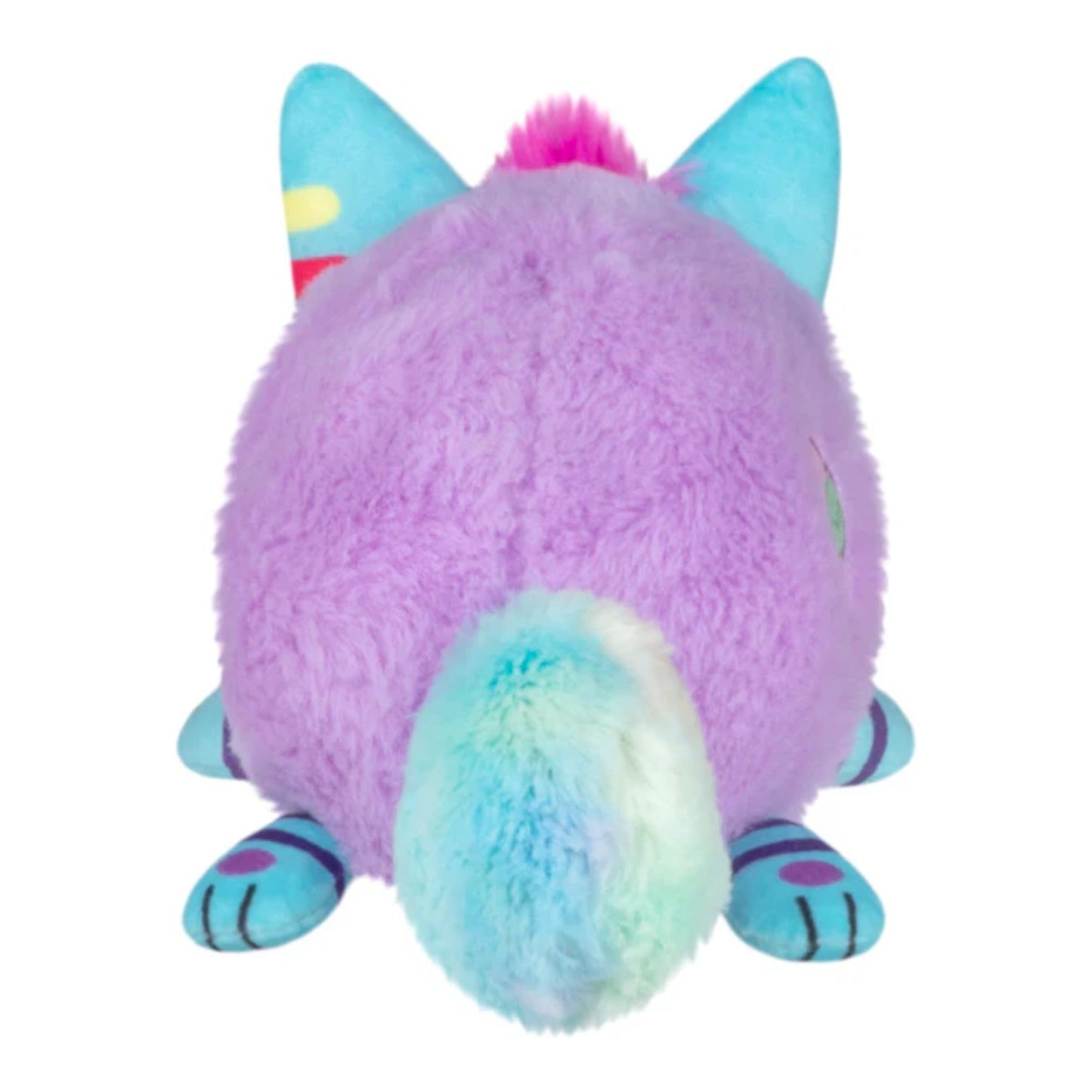 Decora Kitsune plush with colorful bows and accessories back