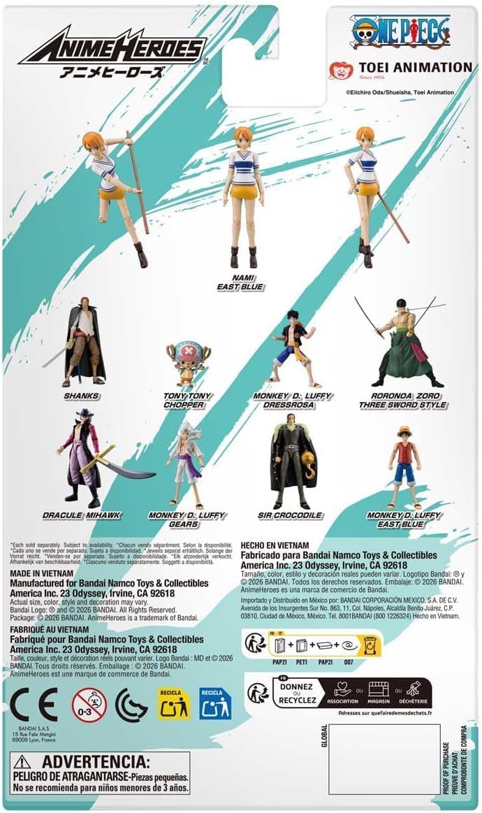 Anime Heroes One Piece Nami East Blue Action Figure
