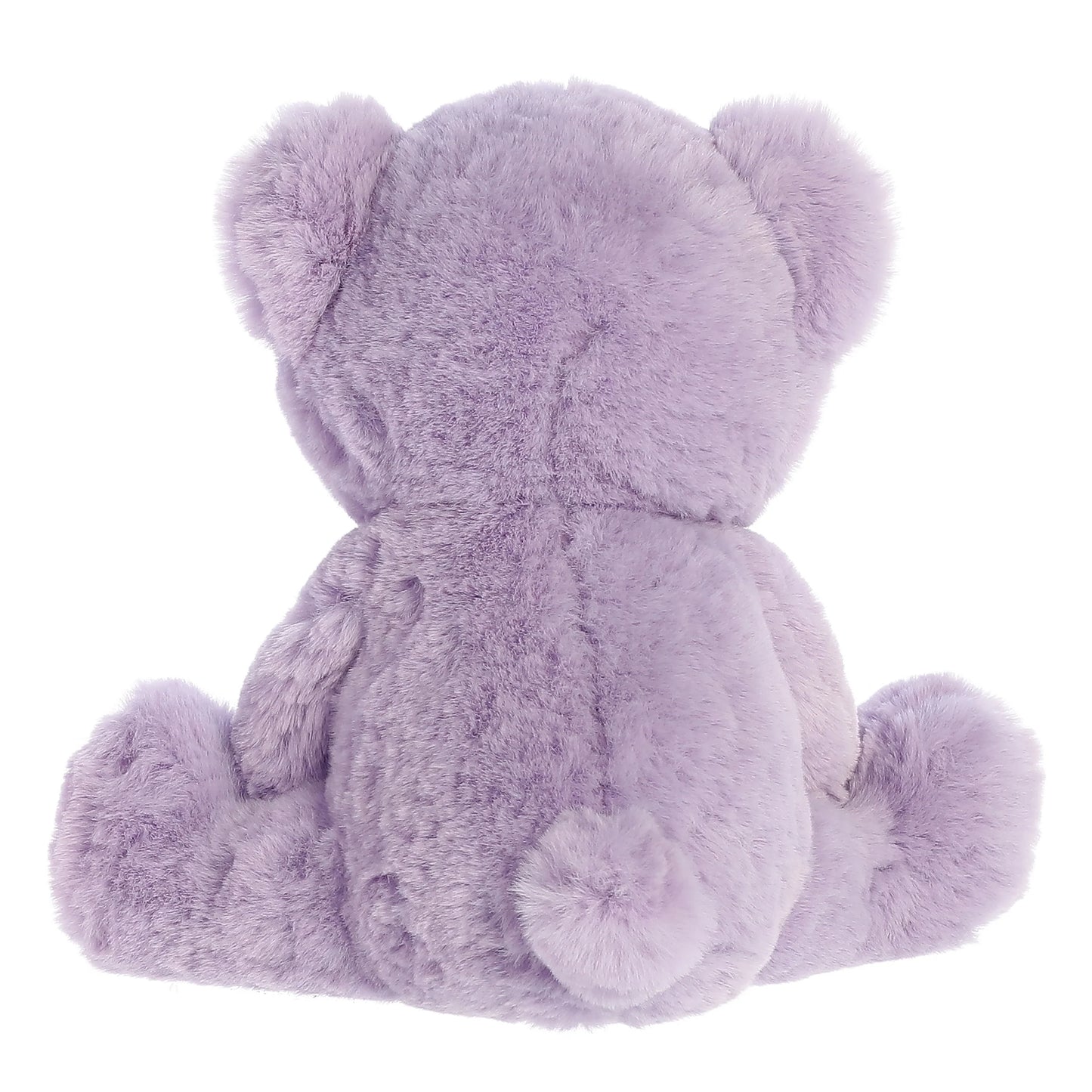 Back Product view of Aurora Gelato Bear Lavender, a soft purple teddy bear with a fluffy texture and brown nose.