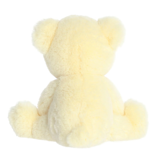 Back Product view of Aurora Gelato Bear Vanilla, a soft cream-white teddy bear with a fluffy texture and brown nose.