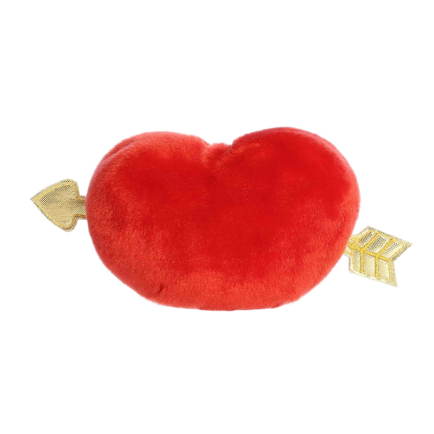 Back view of Aurora Palm Pals Romeo Cupid Heart, a small 5-inch red plush heart.