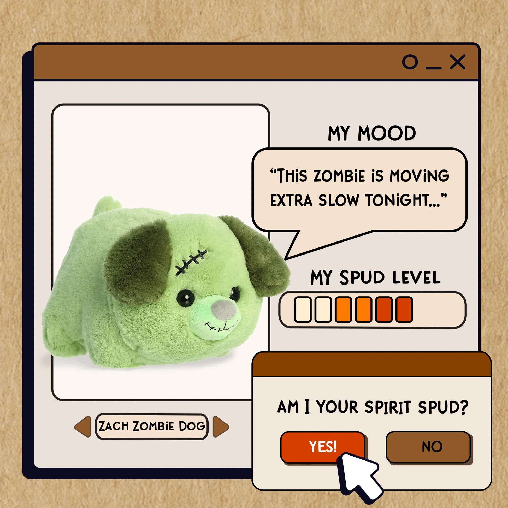 Aurora Spudsters Zach Zombie Dog