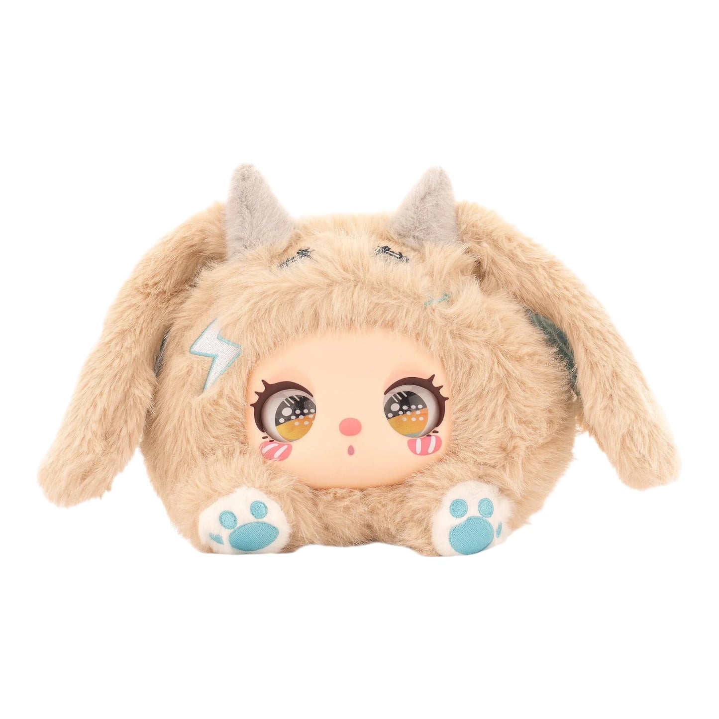 Baby Three Liila’s Marshmallow Bunny Bag beige with blue feet