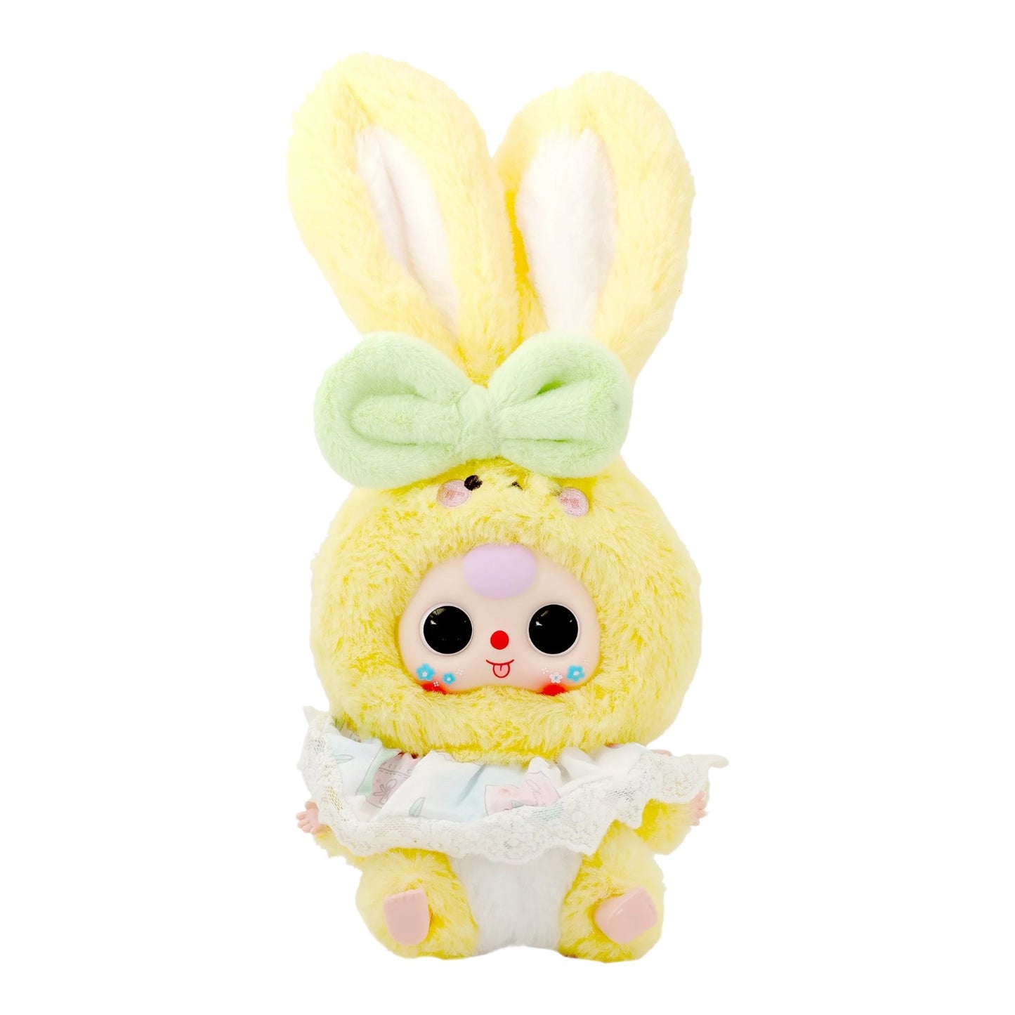 Baby Three Lili Rabbit Town Plush – 35cm Collectible Rabbit Toy Plush toy with bunny ears and a bow on a white background