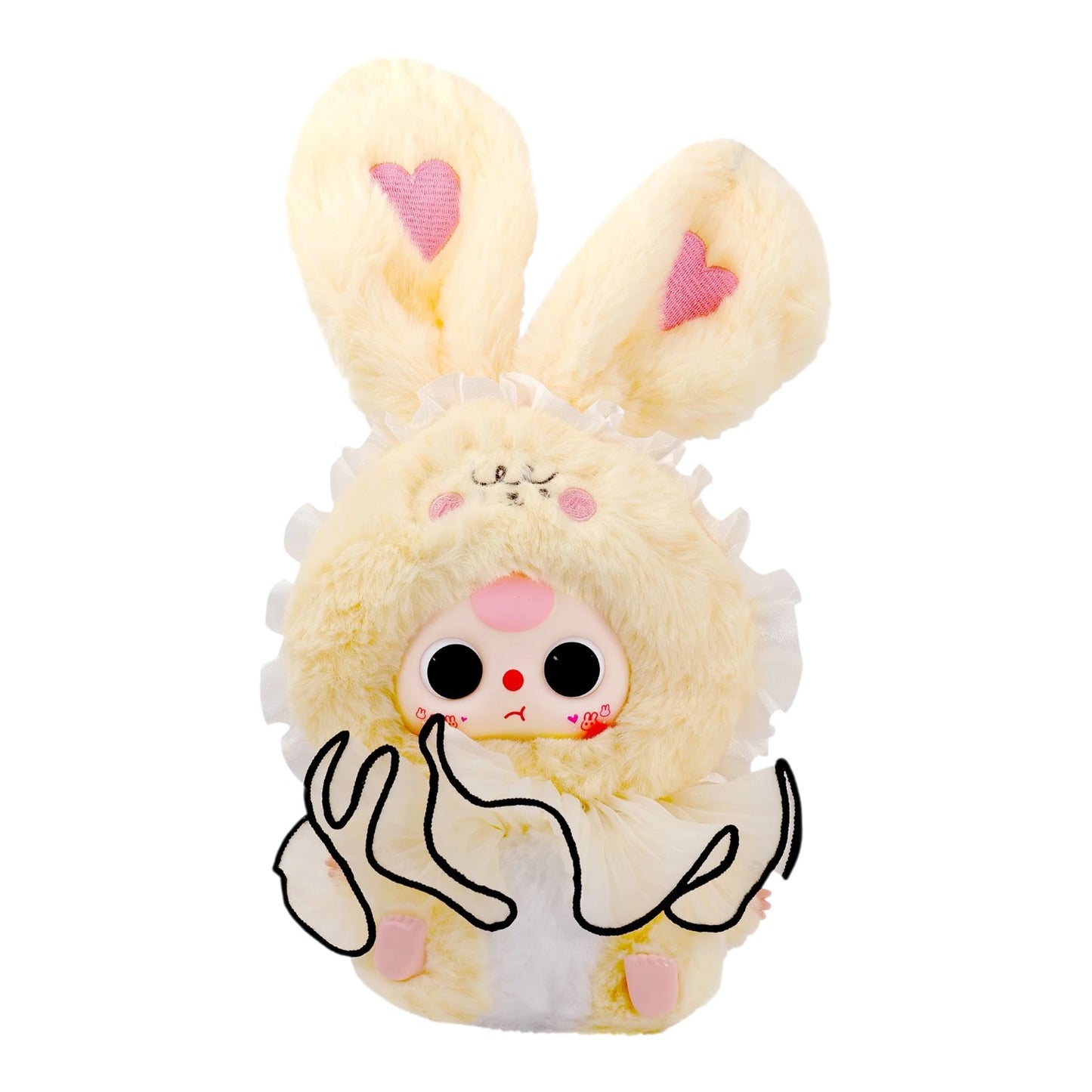 Baby Three Lili Rabbit Town Plush – 35cm Collectible Rabbit Toy Plush toy with a cute face and bunny ears on a white background