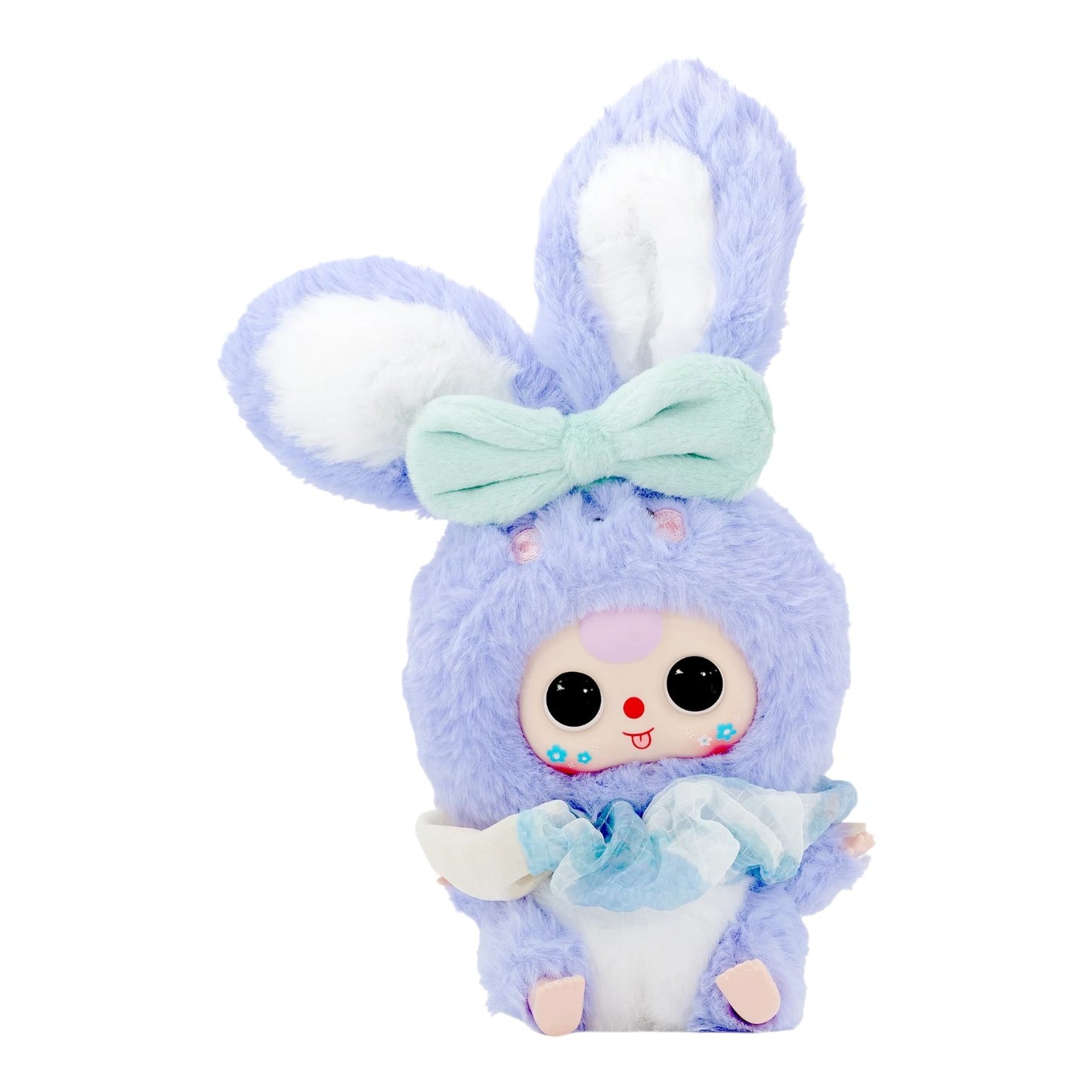 Baby Three Lili Rabbit Town Plush – 35cm Collectible Rabbit Toy Plush toy with bunny ears and a bow on a white background