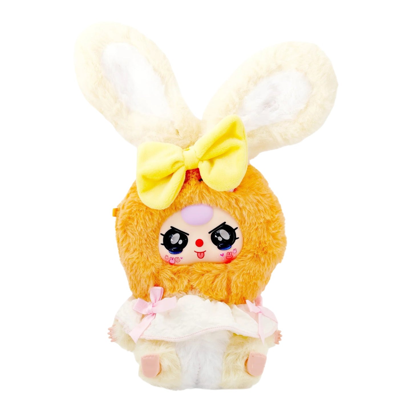 Baby Three Lili Rabbit Town Plush – 35cm Collectible Rabbit Toy Plush toy with bunny ears and a yellow bow on a white background