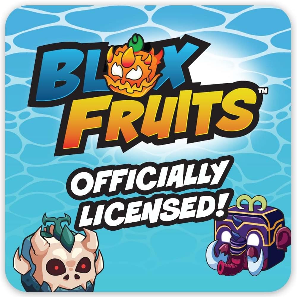 Logo of Blox Fruits with cartoon characters on a blue background