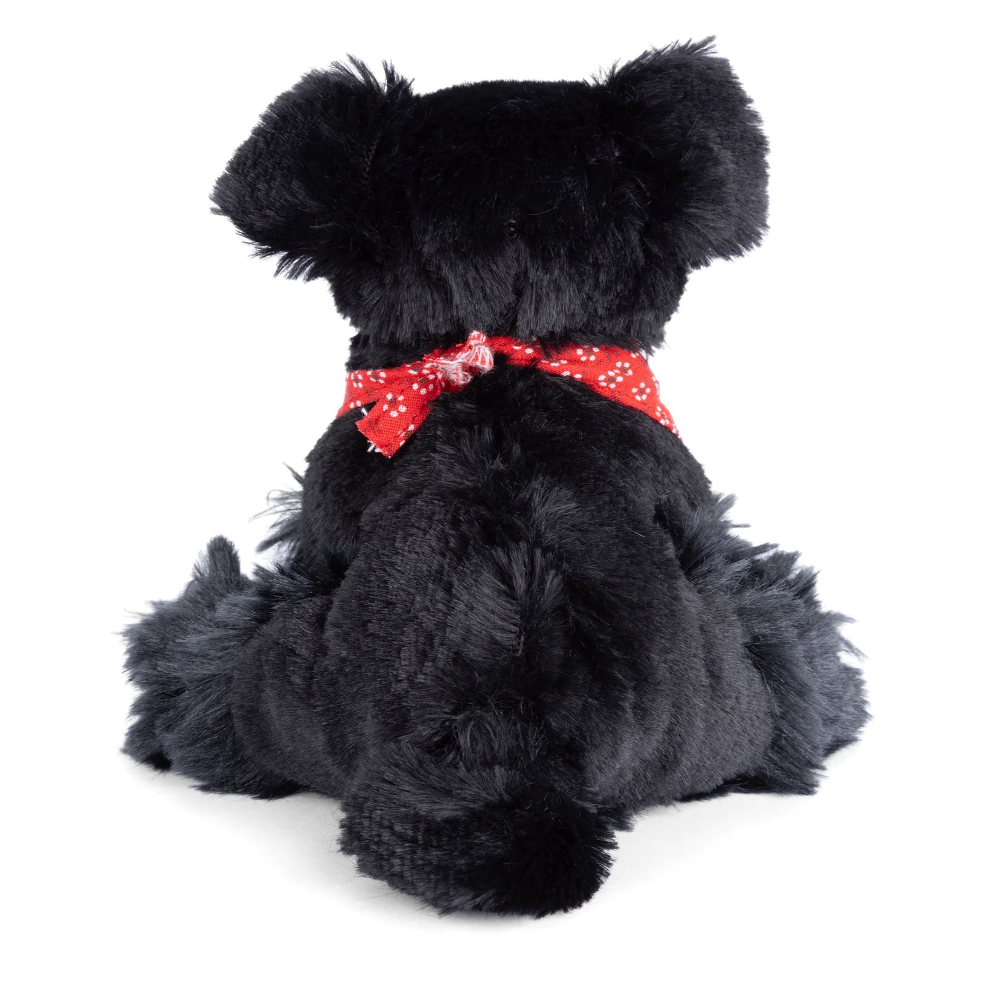 Bukowski Bears Baby Elvis 6-inch black schnauzer puppy plush wearing a red floral bandana.