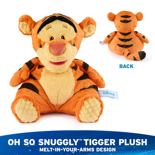 Plush toy Tigger from Winnie the Pooh with front and back views on a white background.