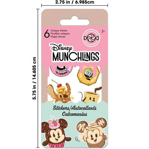Disney Munchlings 6-Sheet Sticker Pad