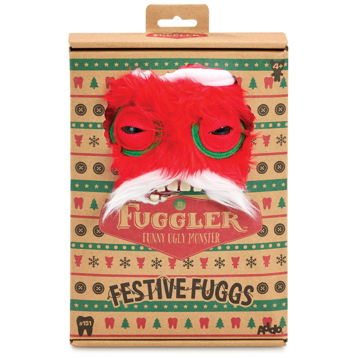 Fuggler Festive Fuggs Santa plush by ZURU at ReChild Canada front of display box
