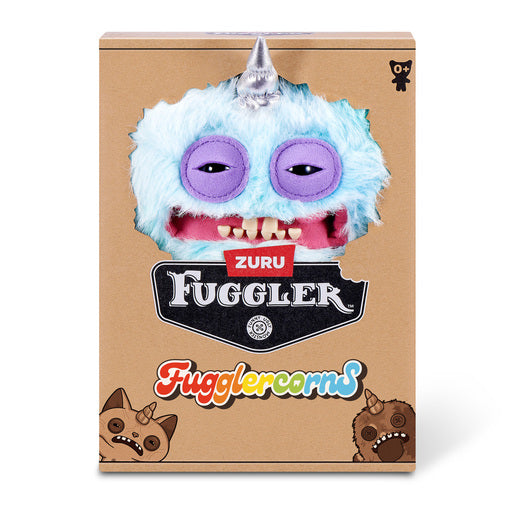 Zuru Fuggler toy packaging with a colorful monster design on a white background