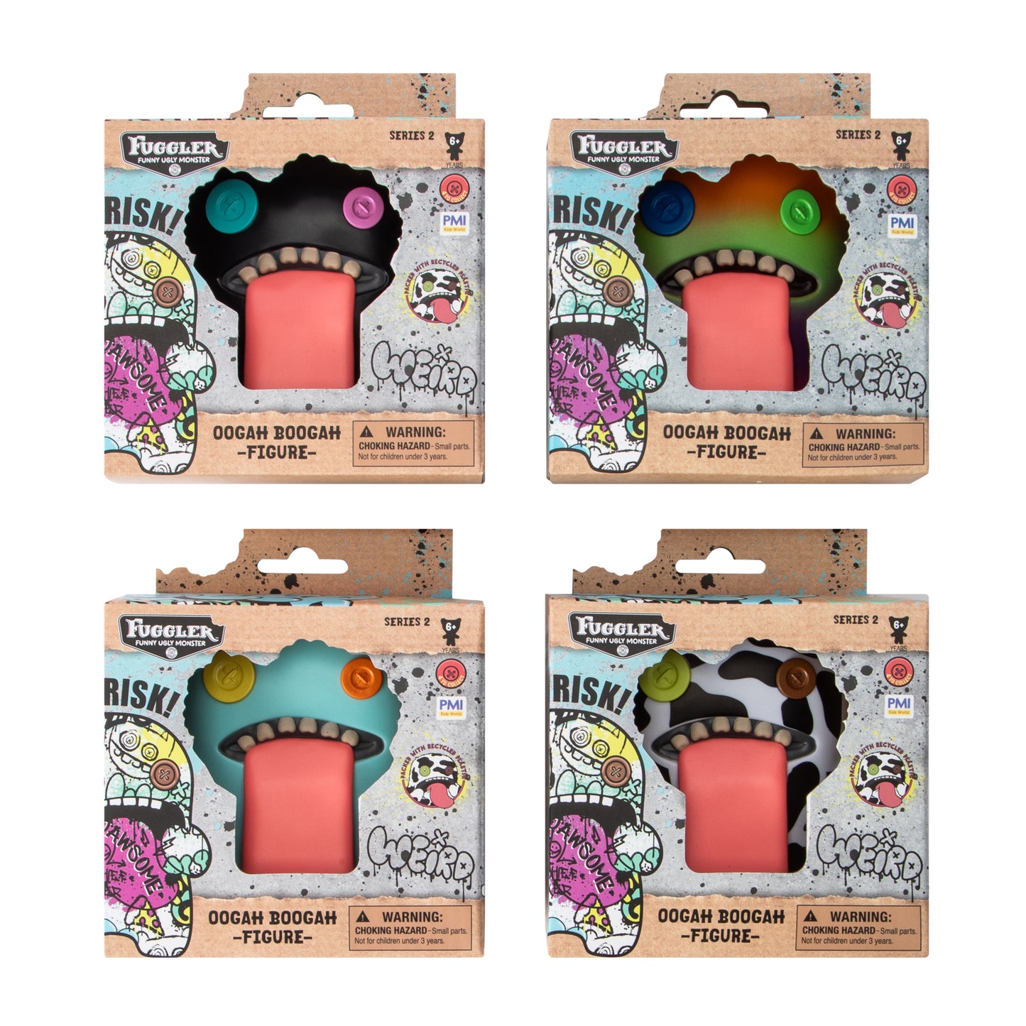 Fuggler Oogah Boogah 4.5-inch figure group of 4