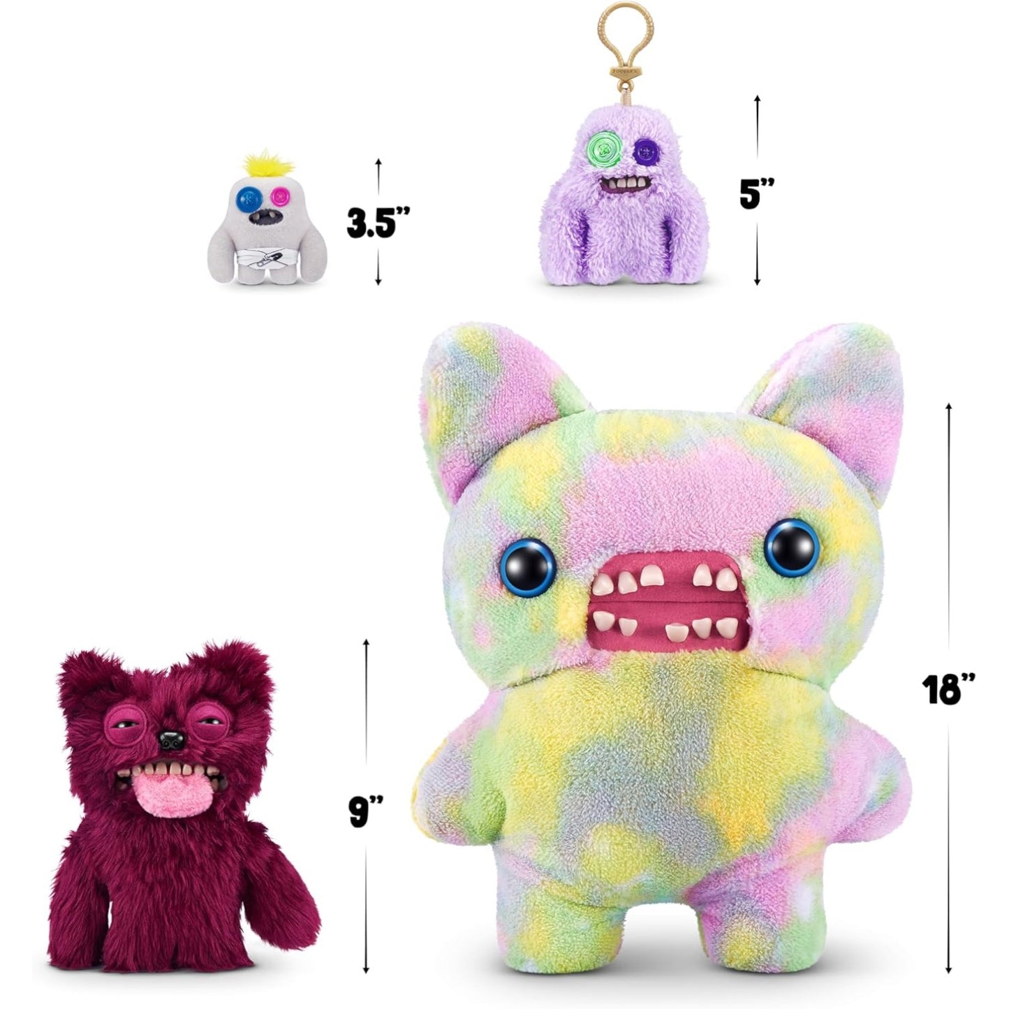 Fugglers plush by ZURU Size Chart