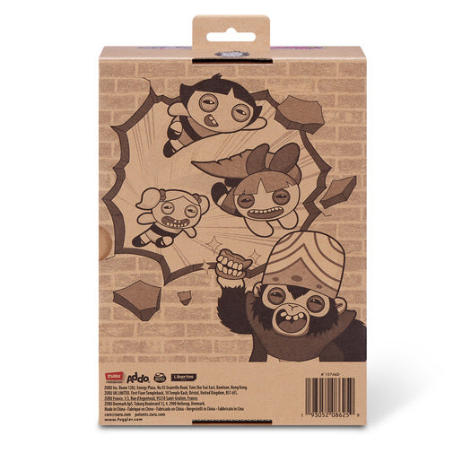 Back of display box for Fuggler x Powerpuff Girls Blossom plush