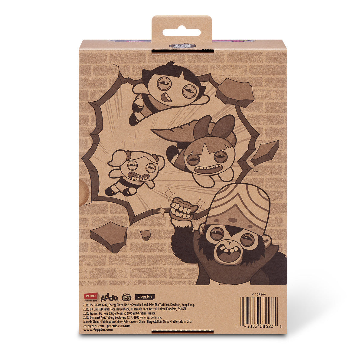 Back of box for Fuggler x Powerpuff Girls Buttercup plush