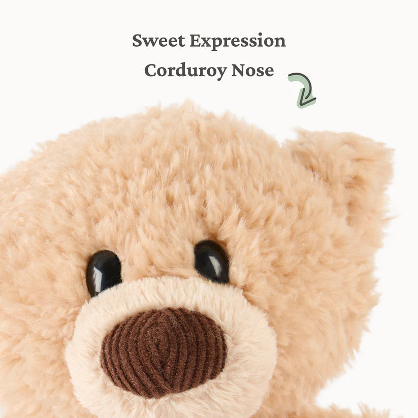 Close-up of Gund Forever Friends Littles Toothpick 7″ plush teddy bear on a white background