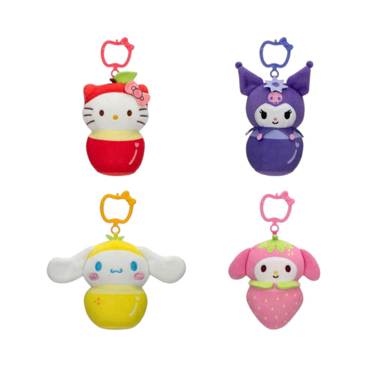 Hello Kitty and Friends Series 5 Fruit Collection 4-Inch Plush Clip - Group