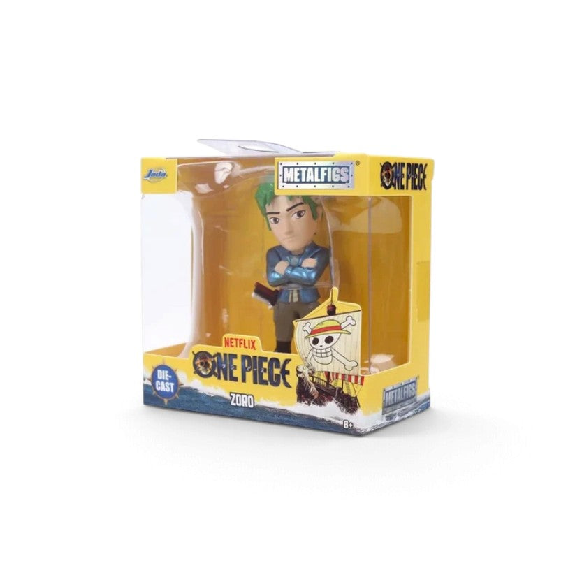 Jada Toys Metalfigs Netflix One Piece Zoro 2.5-inch die-cast metal figure in his live-action series appearance.