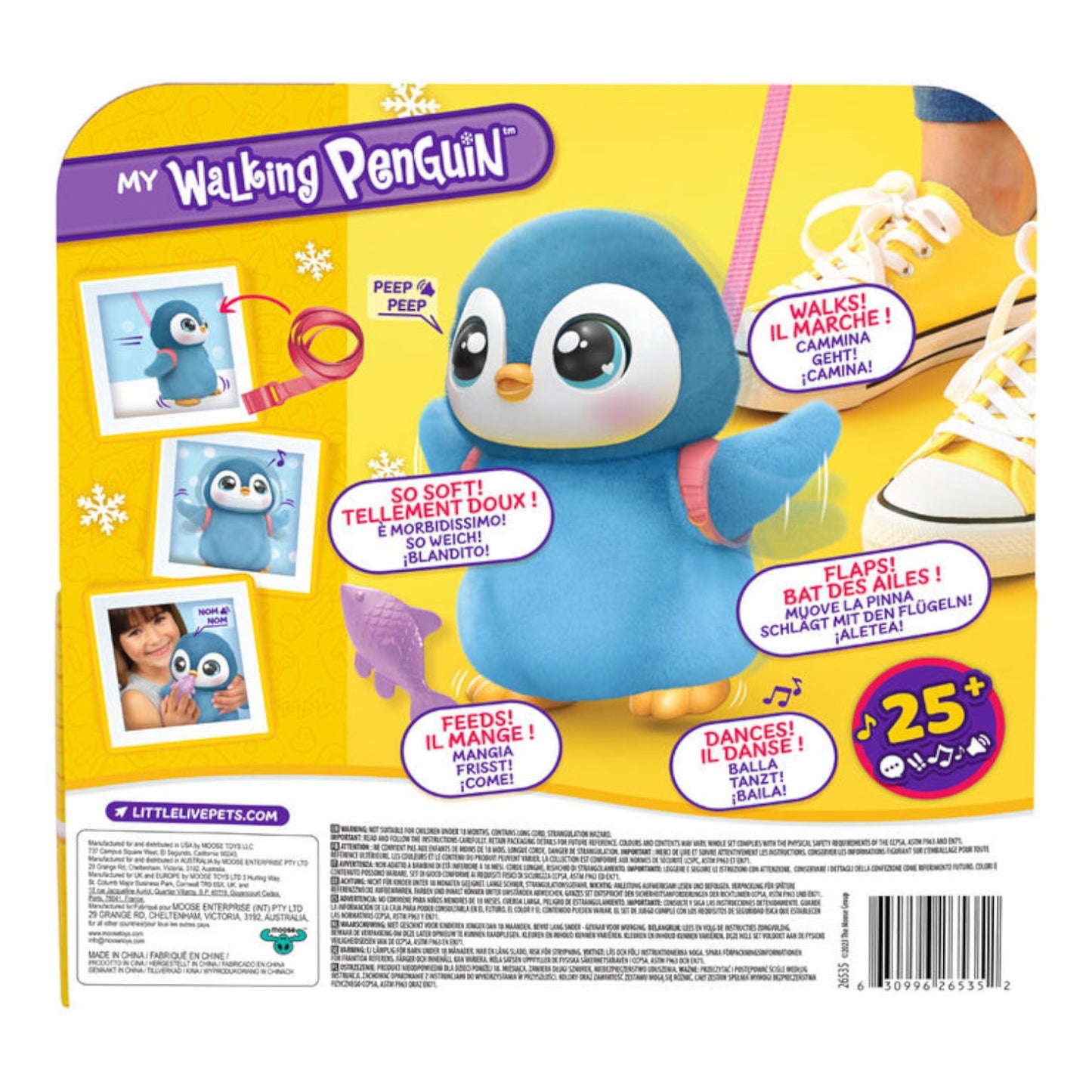 Little Live Pets My Walking Penguin back of package