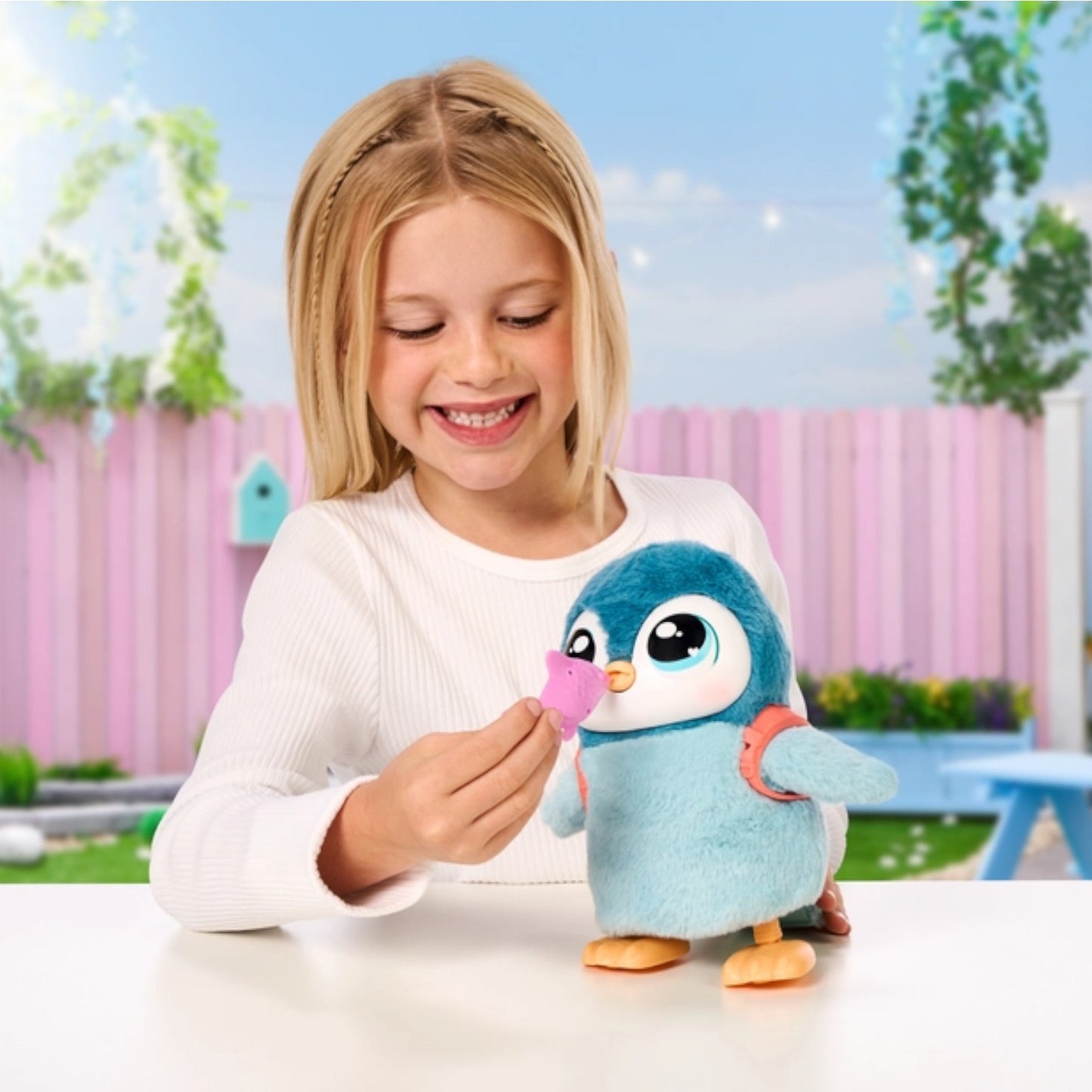 Little Live Pets My Walking Penguin feeding fish