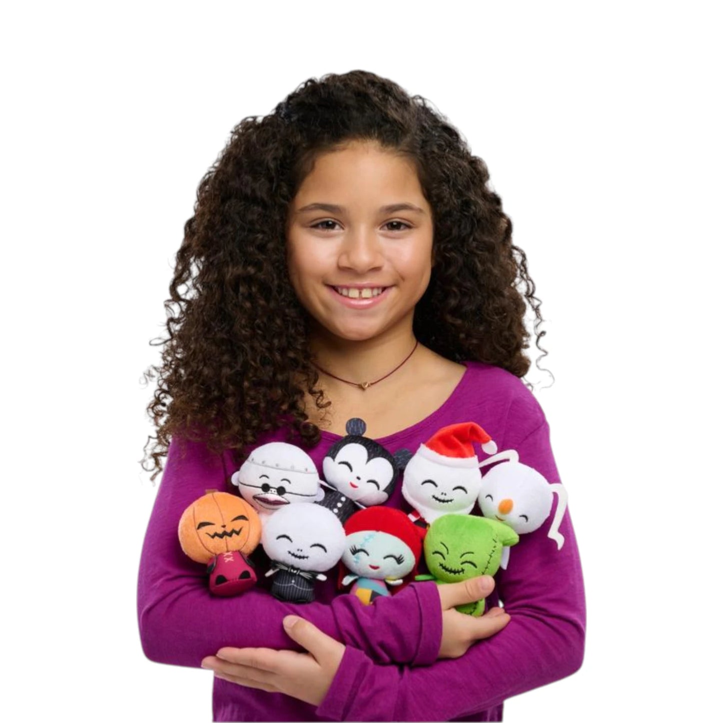 Girl Holding Disney The Nightmare Before Christmas 3.5 Inch Collectible Plush - Series 1 Group