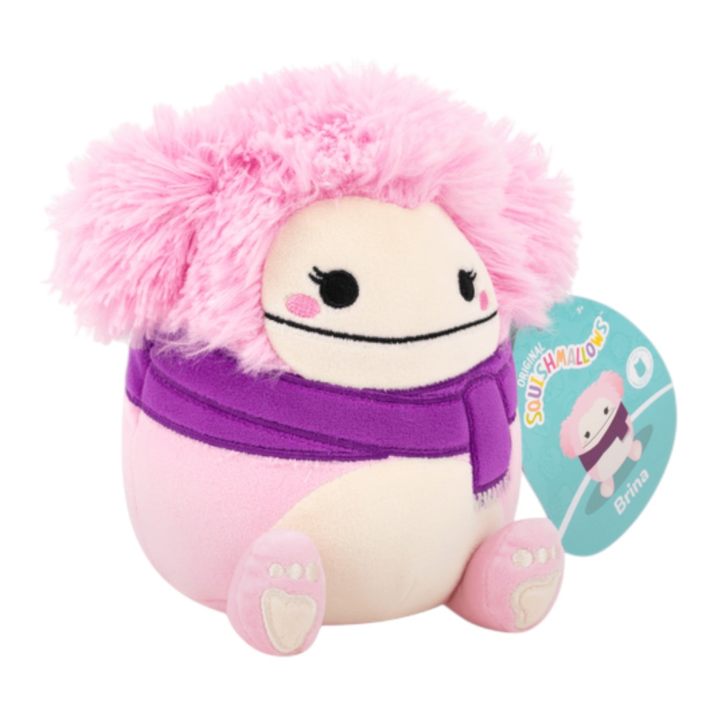 New 5" Fall Squishmallows 2025 - First to Market Brina wearing a purple scarf