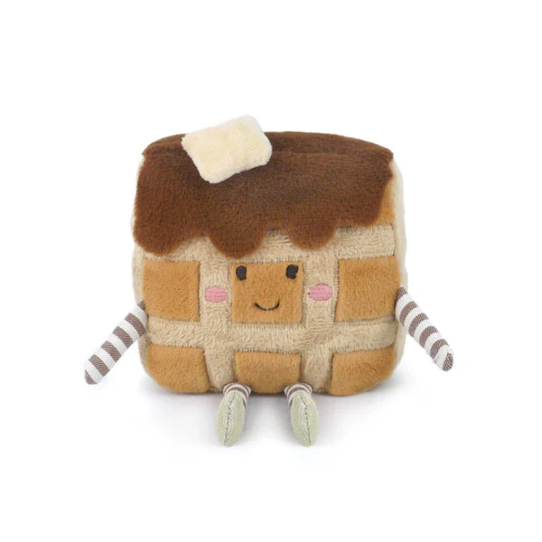 Mon Ami Willa Waffles plush with waffle texture, syrup drip, and butter accent