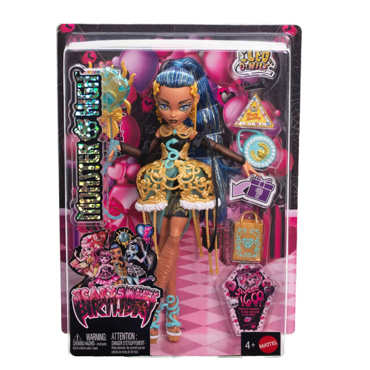 Monster High doll in packaging with colorful design