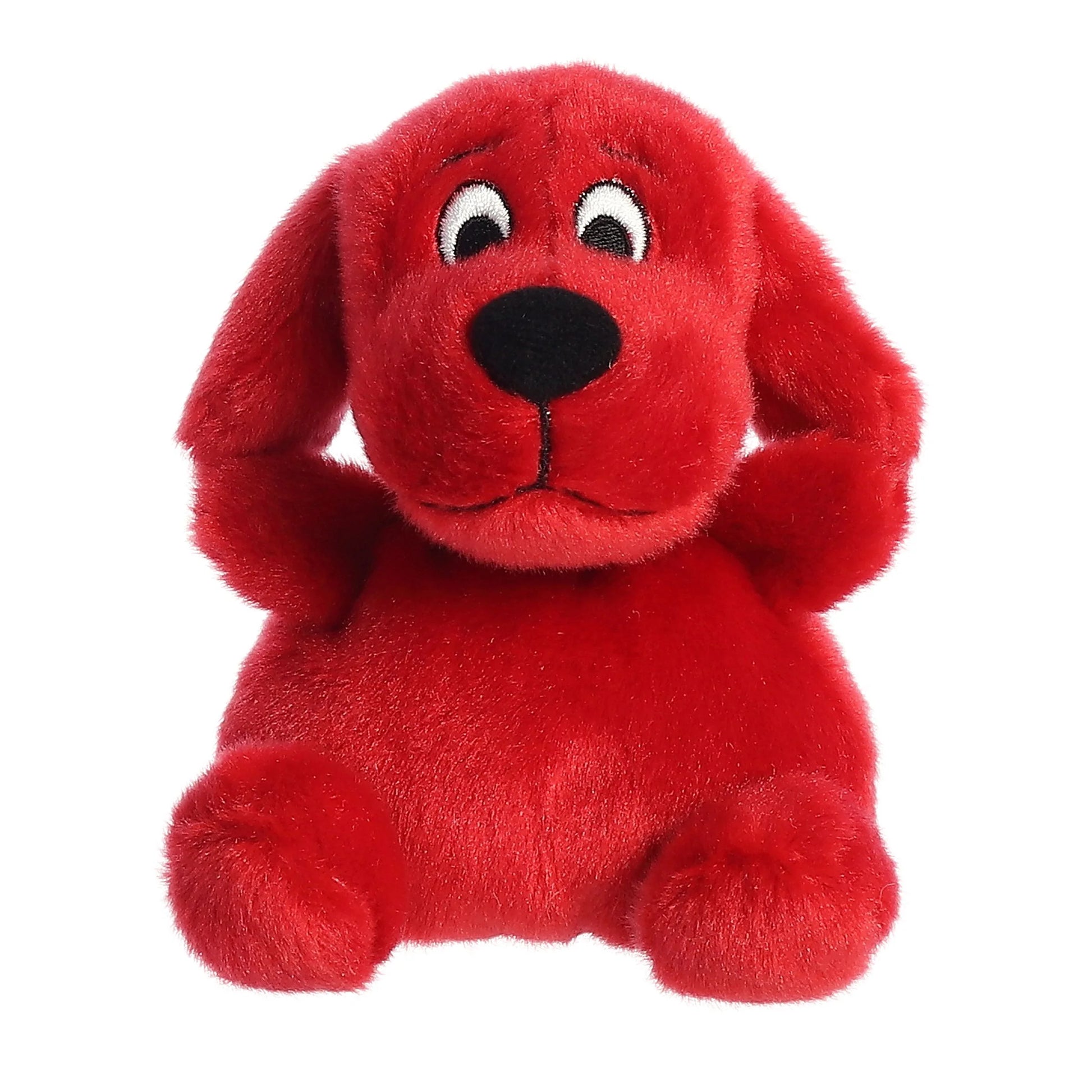 Palm Pals Clifford The Big Red Dog 5″ plush toy, red dog design - Face