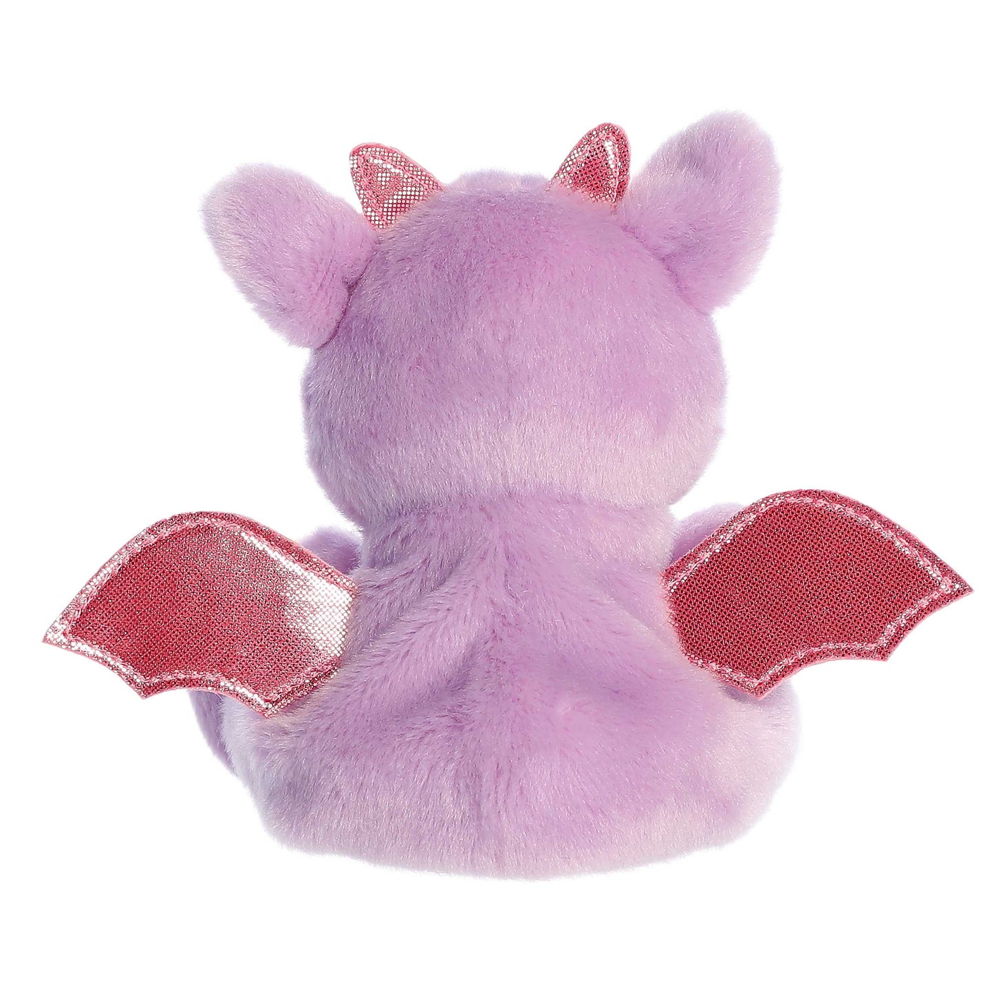 Palm Pals Marbles Gargoyle 6-inch lavender plush featuring sparkly pink wings and horns, an embroidered nose, and little fangs.