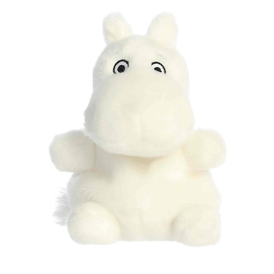 Front view of Palm Pals Moomin 5-inch plush soft toy
