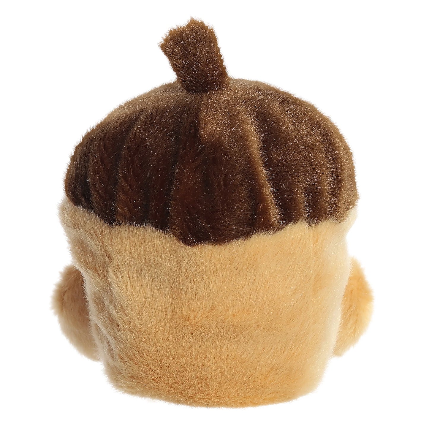 Palm Pals Oak Acorn 4-inch plush featuring a light brown body, dark brown acorn cap with stem, and embroidered rosy cheeks.