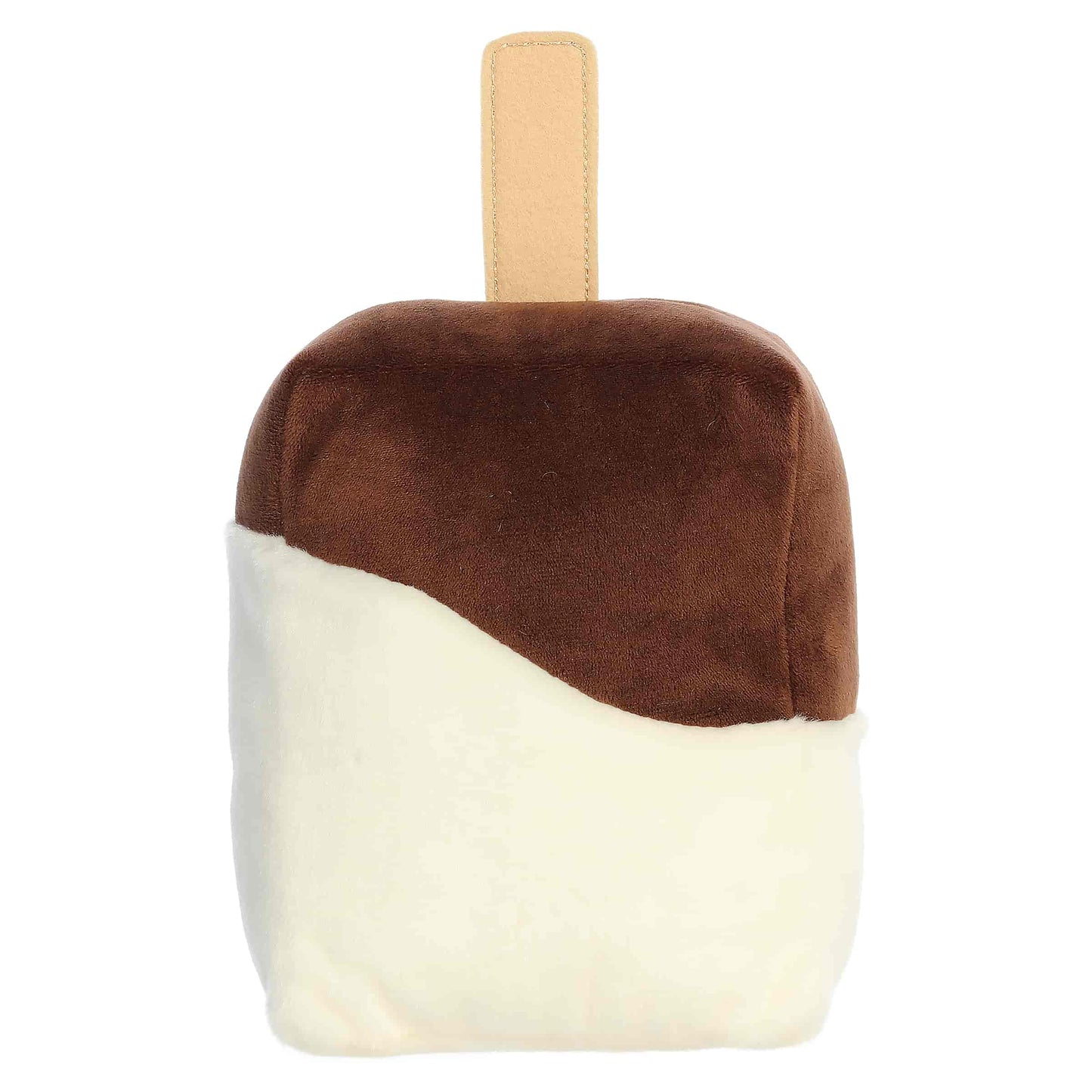 Palm Pals Party-Sized Dolce Ice Cream Bar 8-inch plush featuring a white body, chocolate-dipped top with colorful sprinkles, and a wooden stick.