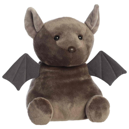 Palm Pals Party-Sized Luna Bat 13-inch plush featuring fluffy fur, curious embroidered eyes, and large open wings.