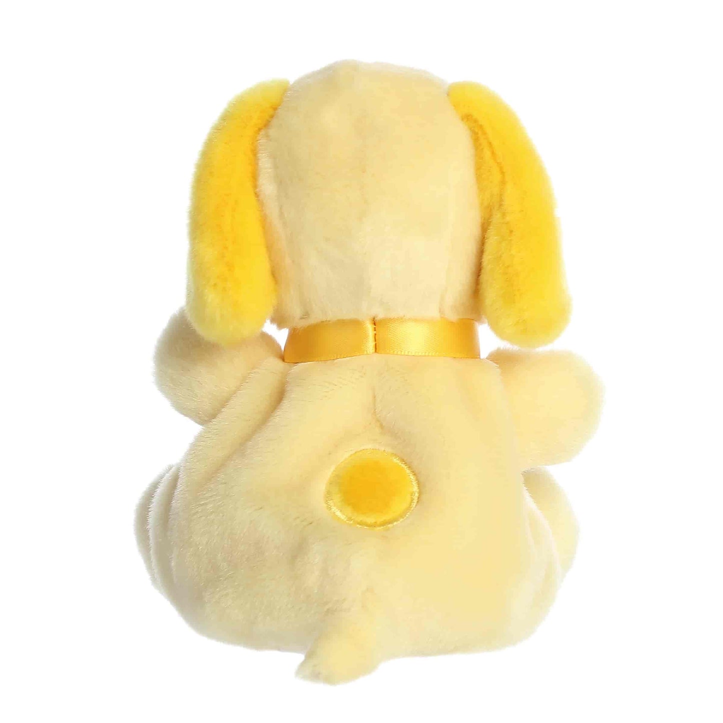 Back view of Palm Pals Peanuts Snoopy Color Collection Yellow 5-inch plush soft toy
