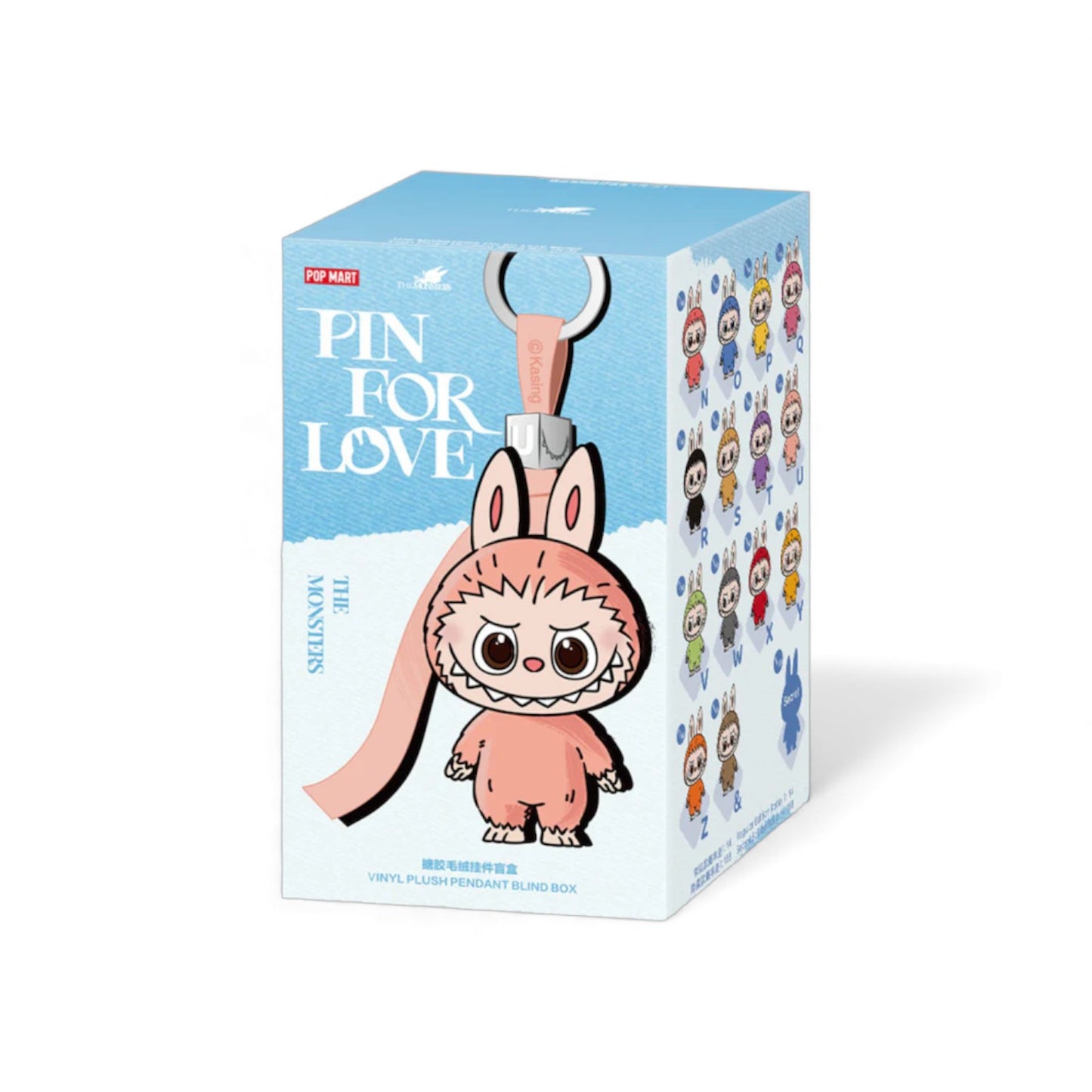 Boxed product with cartoon character and 'Pin for Love' text on a white background