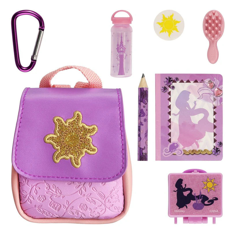 Six different styles of Real Littles Disney mini bags: Rapunzel sun purse