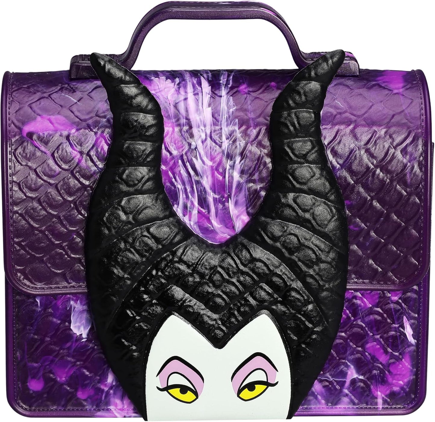 Six different styles of Real Littles Disney mini bags:  Maleficent horned handbag