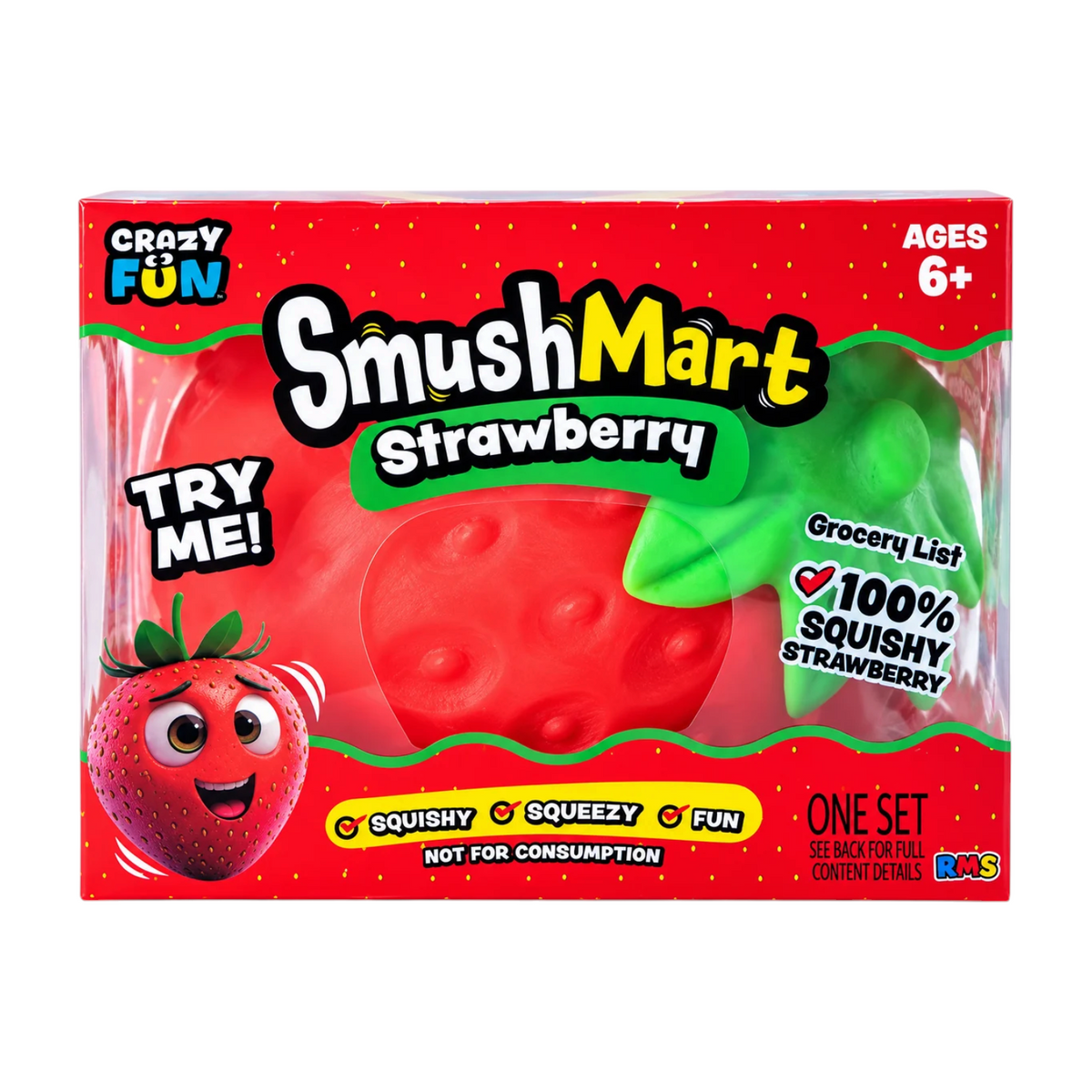 RMS Crazy Fun SmushMart Giant Scented Strawberry Squishy