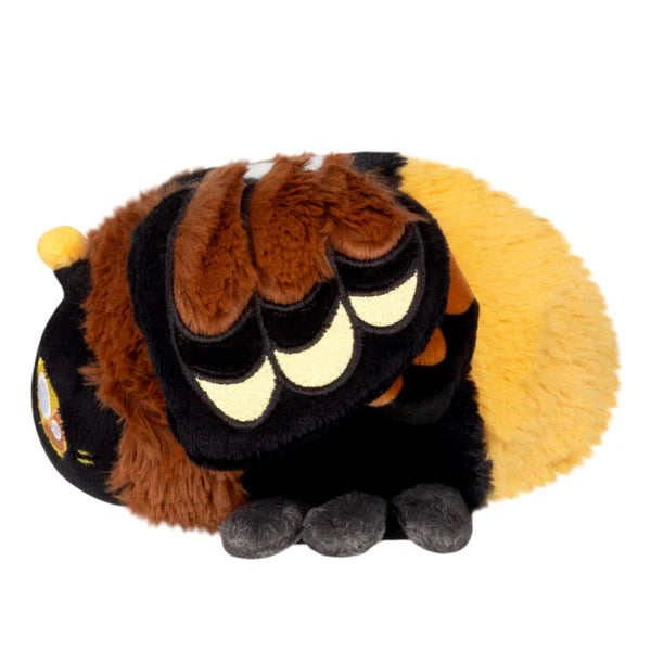 Squishable Snackers Death's-head Hawkmoth Plush toy resembling a bee with brown, black, and yellow colors on a white background