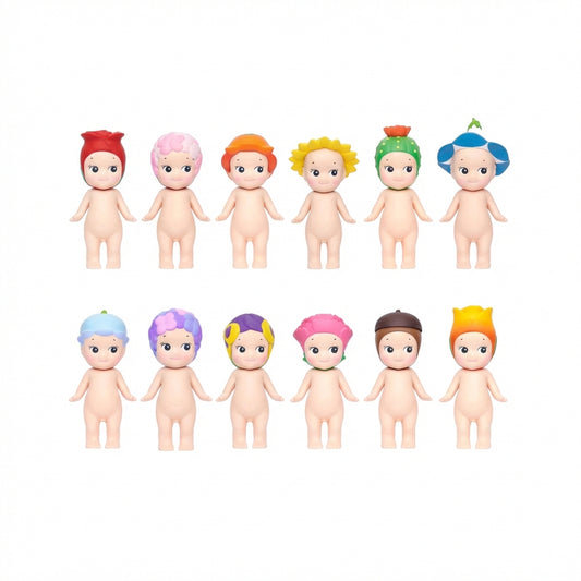 Sonny Angel Flower Series lineup photo showing mini figures with flower headgear