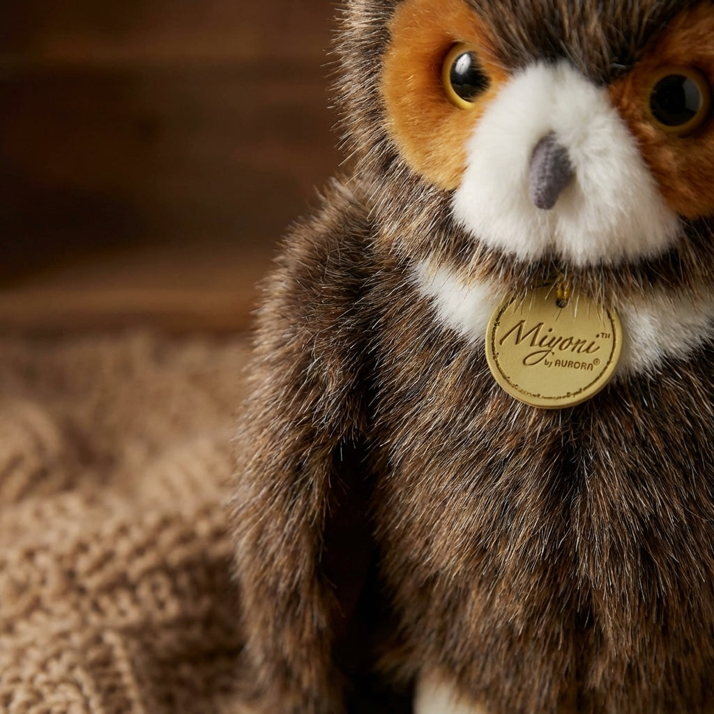 Aurora World Miyoni Plush - an owl and coyote siting in the grass