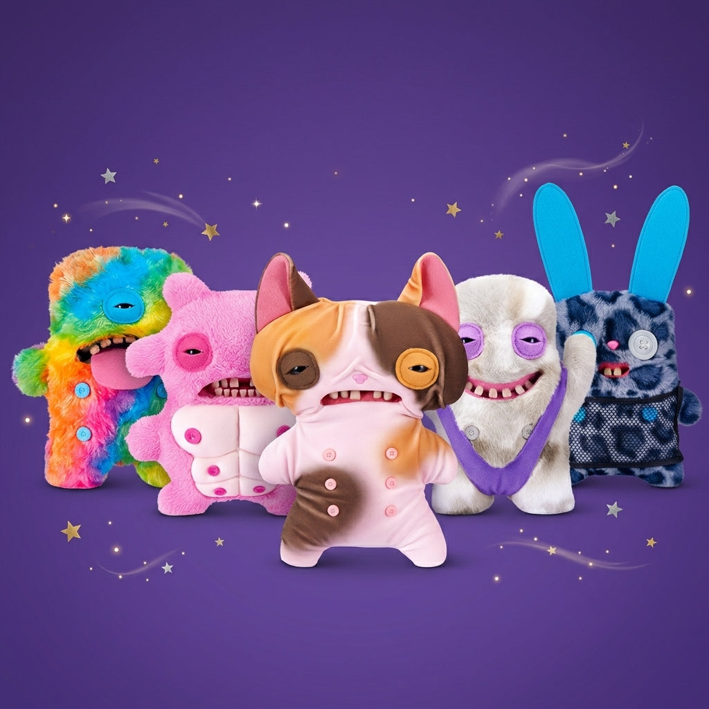 Five Fugglers Plush Toys with unicorn horns