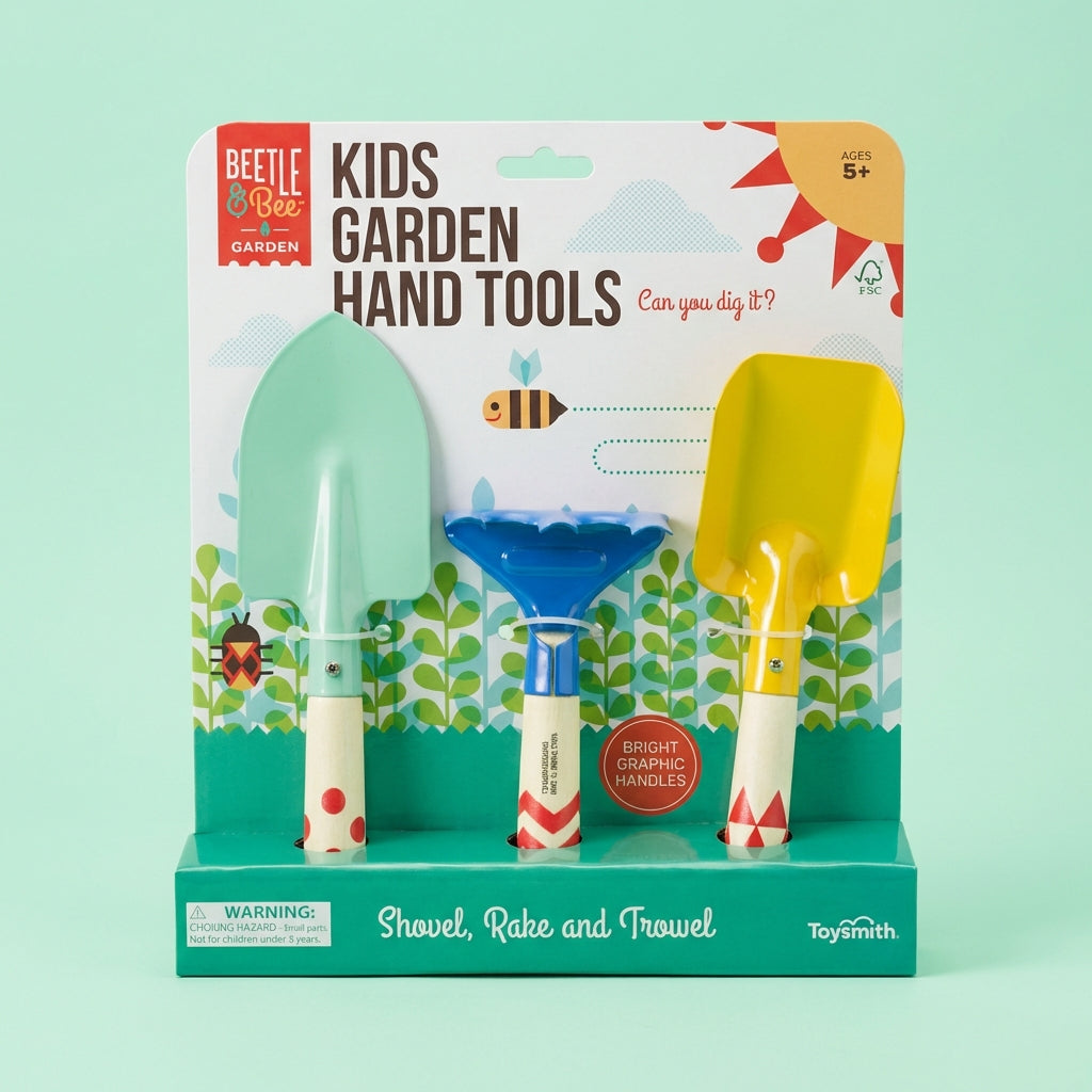 Outdoor Play Collection. A photo of kids garden tools. 