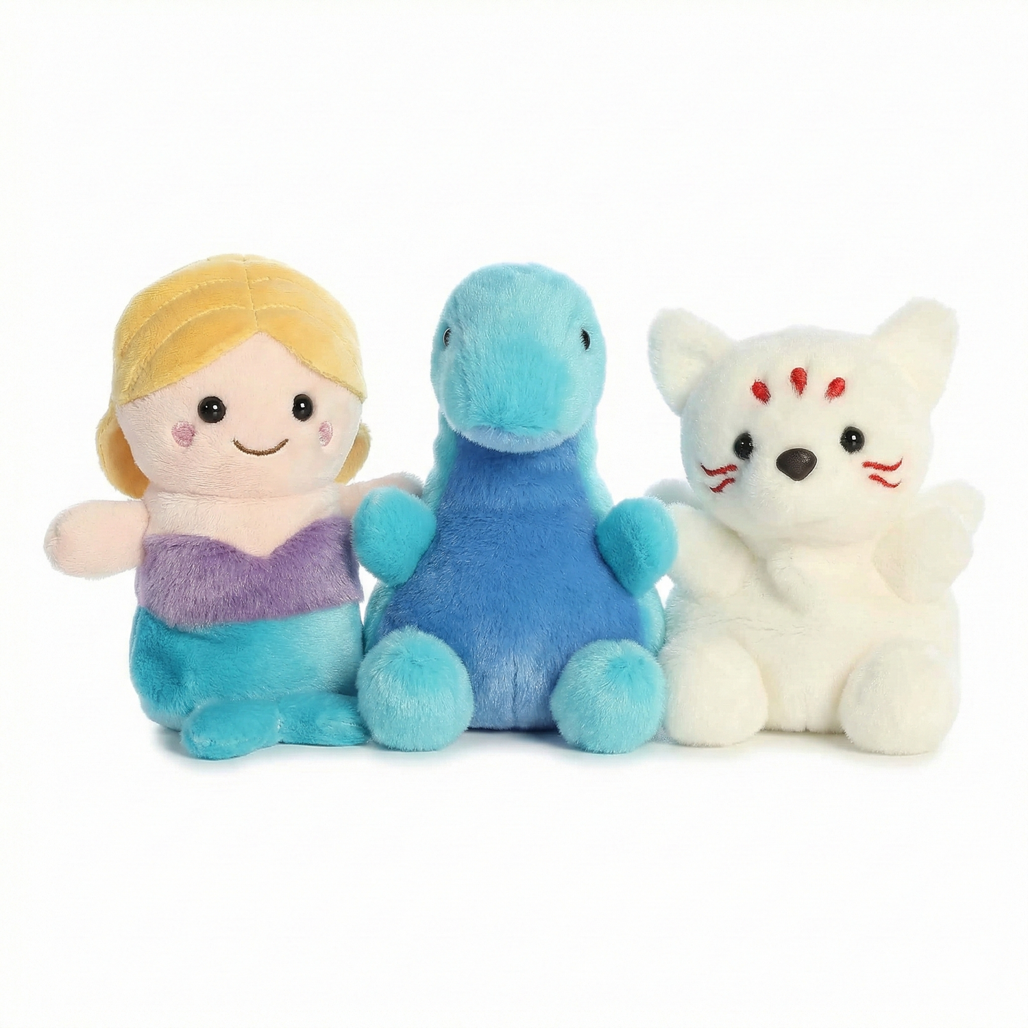 Palm Pals Mythical Plush - Mermaid, Loch Ness Monster and Kitsune