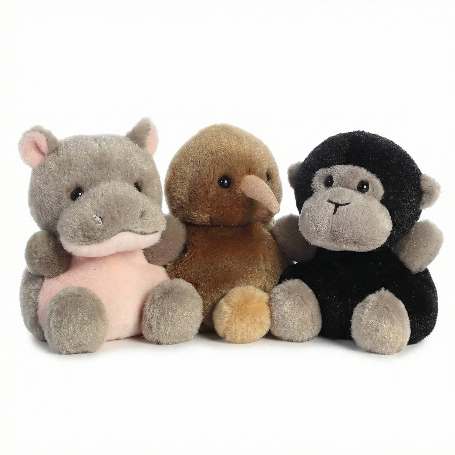 Palm Pals Zoo Collection - Pygmy Hippo, Kiwi Kiri Bird, Gorilla